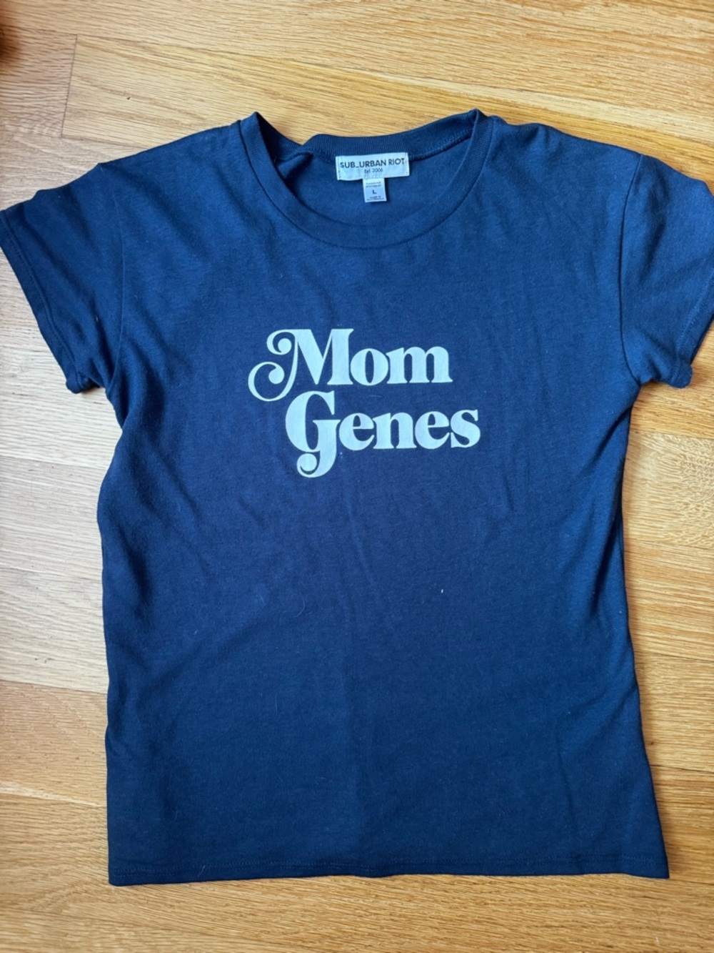 Sub_Urban Riot Navy 'Mom Genes' Graphic Tee